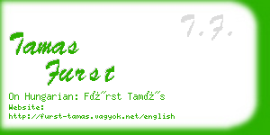 tamas furst business card